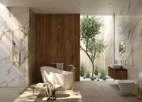 Kád, Deante Arnika szabadonálló, aszimmetrikus kád, fehér 160x72 cm KDA_016W