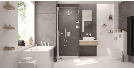 WC papír tartó, Deante Round wc papír tartó, fali, polccal, króm ADR_0221