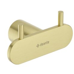   Fogas, Deante Round akasztó, dupla 90x50x38 mm, szálcsiszolt arany ADR_R121