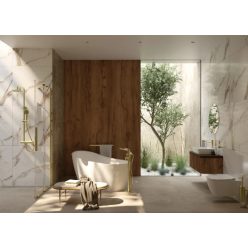   WC-kefe tartó, Deante Round wc-kefe tartó, falra szerelhető, szálcsiszolt arany ADR_R721