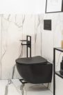 WC tető, Deante Peonia wc tető, slim, soft close, fekete CDE_NSOZ