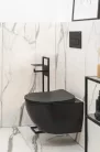 WC tető, Deante Peonia wc tető, slim, soft close, fekete CDE_NSOZ