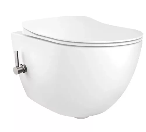 WC, Deante Peonia Wc csésze bidé funkcióval, keverő csapteleppel, fehér CBP_6WPW