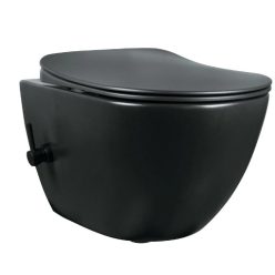   WC, Deante Peonia Wc csésze bidé funkcióval, keverő csapteleppel, fekete CBP_NWPW