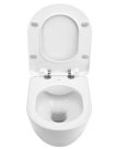 WC, Deante Peonia fali Wc csésze, perem nélküli, wc tetővel, fehér CDED6ZPW