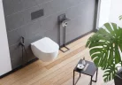 WC, Deante Peonia fali Wc csésze, perem nélküli, wc tetővel, fehér CDED6ZPW