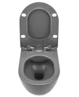 WC, Deante Peonia fali Wc csésze, perem nélküli, wc tetővel, antracit/titanium CDEDDZPW