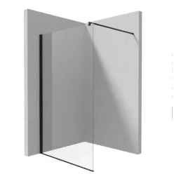   Walk-in, Deante Kerria Plus zuhanyfal 120 cm, fekete KTS_N32P