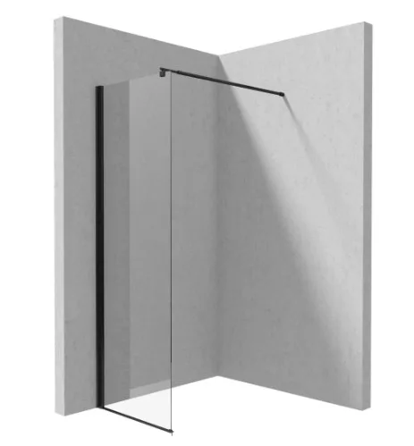Walk-in, Deante Kerria Plus zuhanyfal 70 cm, fekete KTS_N37P