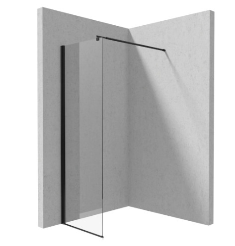 Walk-in, Deante Kerria Plus zuhanyfal 60 cm, fekete KTS_N86P