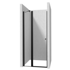   Zuhanyajtó, Deante Kerria Plus nyíló zuhanyajtó, fekete 100 cm KTSUN43P