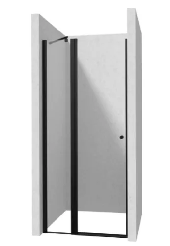 Zuhanyajtó, Deante Kerria Plus nyíló zuhanyajtó, fekete 100 cm KTSUN43P