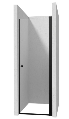 Zuhanyajtó, Deante Kerria Plus lengőajtó, fekete 60 cm KTSWN46P