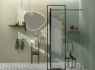 Walk-in, Deante Kerria Plus mozgatható panel Kerria Plus kabinokhoz, 40 cm fekete KTSXN72P