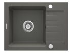 Mosogatótálca, Deante Zorba gránit mosogató 1 medencés csepegtetővel, antracit metál ZQZ_T11A