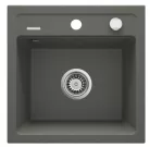 Mosogatótálca, Deante Zorba gránit mosogató 1 medencés, antracit metál ZQZ_T103