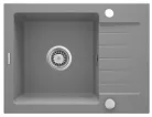 Mosogatótálca, Deante Zorba gránit mosogató 1 medencés csepegtetővel, metálszürke ZQZ_S11A