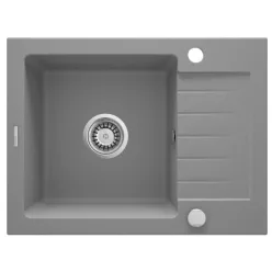   Mosogatótálca, Deante Zorba gránit mosogató 1 medencés csepegtetővel, metálszürke ZQZ_S11A