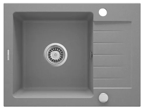 Mosogatótálca, Deante Zorba gránit mosogató 1 medencés csepegtetővel, metálszürke ZQZ_S11A