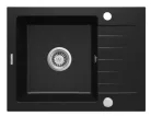 Mosogatótálca, Deante Zorba gránit mosogató 1 medencés csepegtetővel fekete ZQZ_N11A