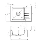Mosogatótálca, Deante Zorba gránit mosogató 1 medencés csepegtetővel fekete ZQZ_N11A