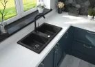 Mosogatótálca, Deante Zorba gránit mosogató 2 medencés,grafit metál ZQZ_G203