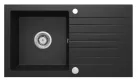 Mosogatótálca, Deante Zorba gránit mosogató 1 medencés csepegtetővel, grafit metál ZQZ_G113