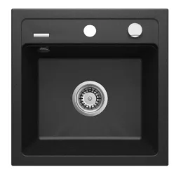   Mosogatótálca, Deante Zorba gránit mosogató 1 medencés, grafit metál ZQZ_G103