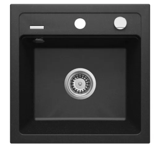 Mosogatótálca, Deante Zorba gránit mosogató 1 medencés, grafit metál ZQZ_G103