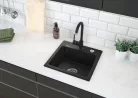 Mosogatótálca, Deante Zorba gránit mosogató 1 medencés, grafit metál ZQZ_G103