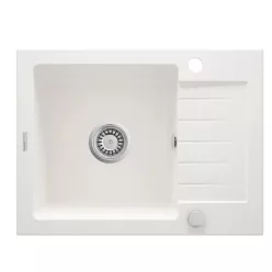   Mosogatótálca, Deante Zorba gránit mosogató 1 medencés csepegtetővel, alabástrom ZQZ_A11A