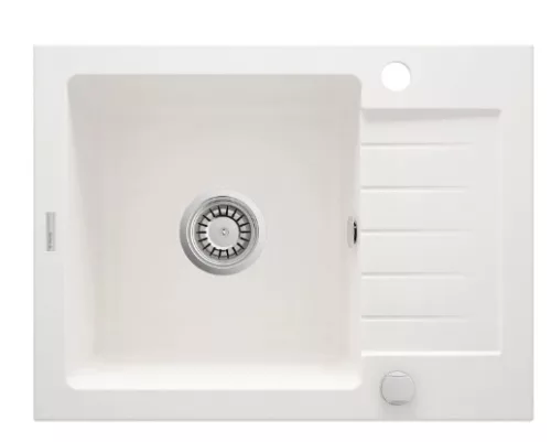 Mosogatótálca, Deante Zorba gránit mosogató 1 medencés csepegtetővel, alabástrom ZQZ_A11A