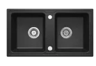Mosogatótálca, Deante Zorba gránit mosogató 2 medencés, grafit ZQZ_2203