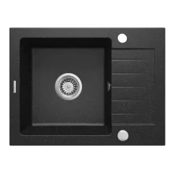  Mosogatótálca, Deante Zorba gránit mosogató 1 medencés csepegtetővel, grafit ZQZ_211A