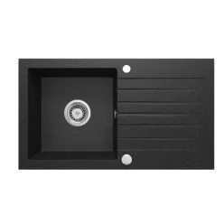   Mosogatótálca, Deante Zorba gránit mosogató 1 medencés csepegtetővel, grafit ZQZ_2113