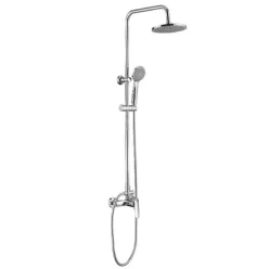   Zuhanyszett, Deante Boro zuhanyoszlop, 3 funkciós, keverő csapteleppel, króm NER_01RK