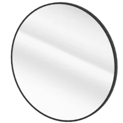   Tükör, Deante Round kerek fali tükör keretben, 60 cm, fekete ADR_N831