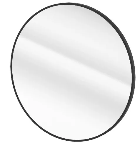 Tükör, Deante Round kerek fali tükör keretben, 60 cm, fekete ADR_N831