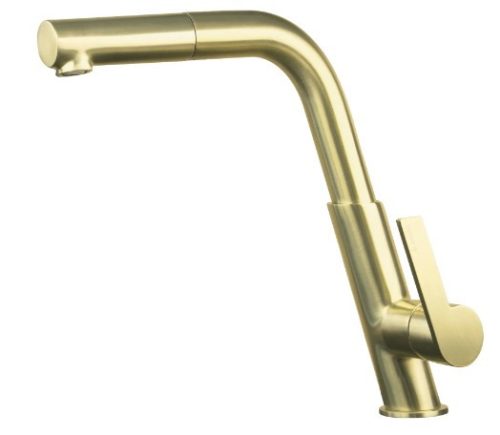 Mosogató csaptelep, Deante Silia konyhai csaptelep,kihúzható kifolyó,szálcsiszolt arany BQS_R73M