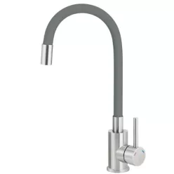   Mosogató csaptelep, Deante Luno mosogató csaptelep flexibilis kifolyóval, acél-antracit BOC_T720
