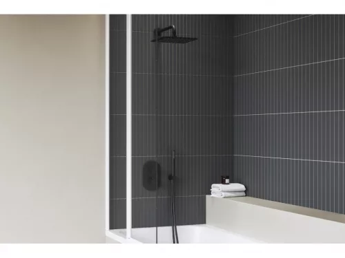 Trópusi zuhany, Ravak Esőztető szögletes fejzuhany, 250x250 mm 986.20BLM, matt fekete X070521