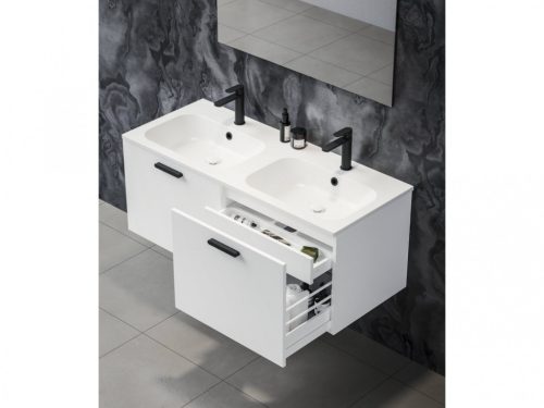 Alsó szekrény, Ravak Chrome II SD 120 fehér, fehér fogantyúval 152 mm X000001779