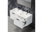 Alsó szekrény, Ravak Chrome II SD 120 fehér, fekete fogantyúval 152 mm X000001747