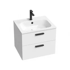   Alsó szekrény, Ravak Chrome SD II 60 fehér, fekete fogantyúval 152 mm X000001744