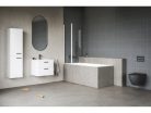 Fali szekrény,Ravak Chrome II SB 39 magasszekrény bal, fehér,fekete fogantyúval 152 mm X000001748