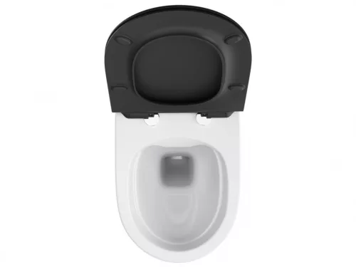 WC tető, Ravak Vita WC slim ülőke, fekete X01862