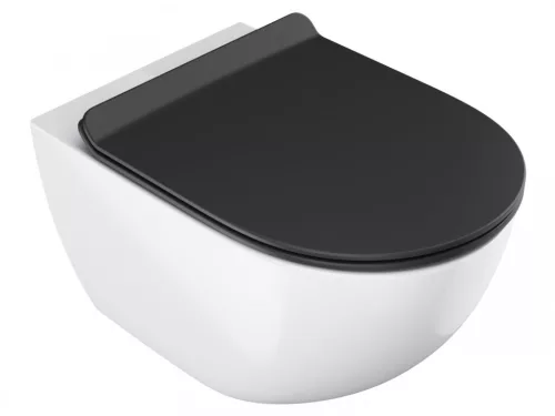 WC tető, Ravak Vita WC slim ülőke, fekete X01862