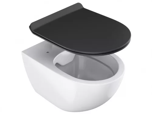 WC tető, Ravak Vita WC slim ülőke, fekete X01862