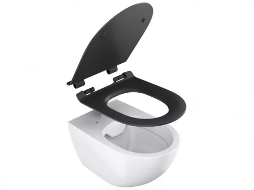 WC tető, Ravak Vita WC slim ülőke, fekete X01862