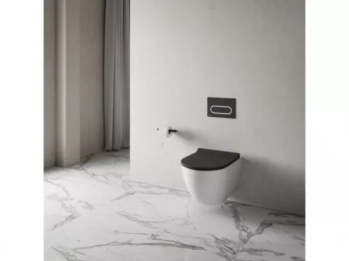 WC tető, Ravak Vita WC slim ülőke, fekete X01862
